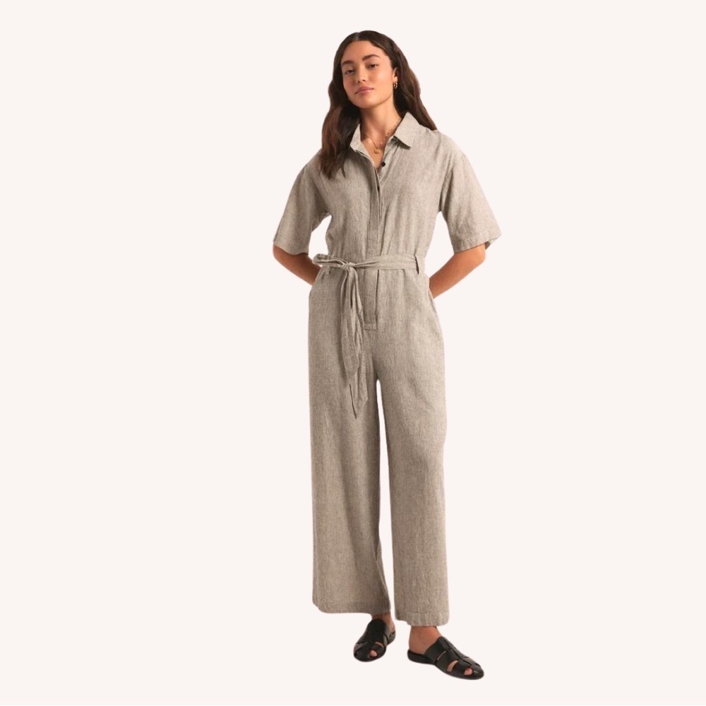 Stunning New with tags Linen Z Supply Striped Jumper Size (L)
